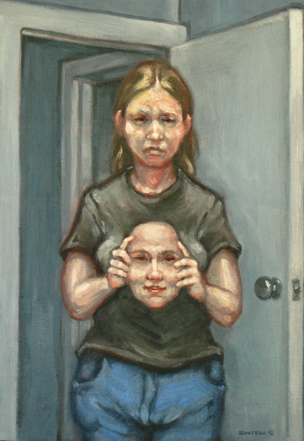 Mask, oil on canvas.